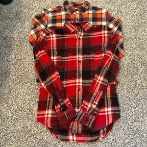 Two American Eagle Athletic Fir Flannels
